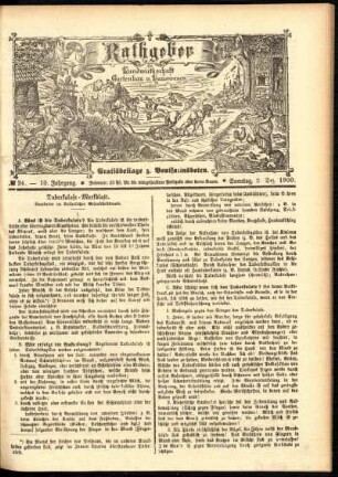 Ausgabe vom Sonntag, den 02. Dezember 1900.