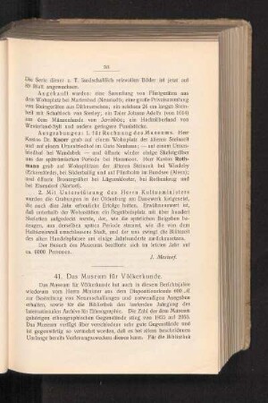 41. Das Museum für Völkerkunde.