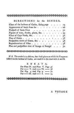 Directions for the Binder