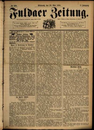 Ausgabe vom Mittwoch, den 28. Mai 1890.