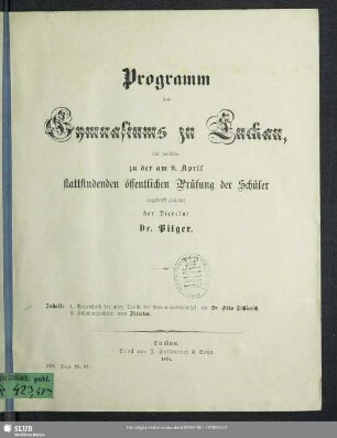 1877/78: Programm : für das Schuljahr ...