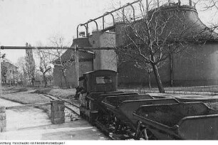 Dresden, Kaditz. Kläranlage Kaditz, Mai 1956