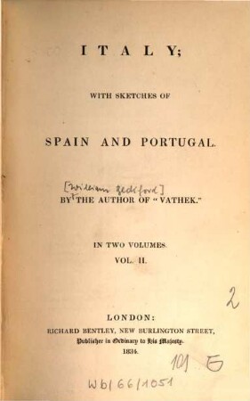 Italy : with sketches of Spain and Portugal ; in two volumes. 2