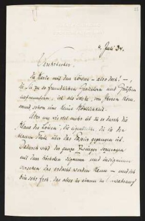 Brief von Rudolf G. Binding an Gerhart Hauptmann