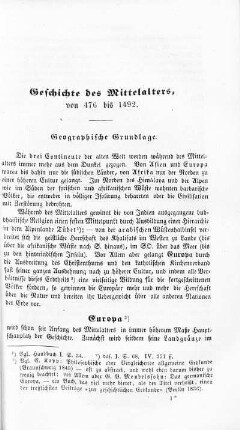 Geschichte des Mittelalters, von 476 bis 1492