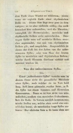 Von der unbestimmten Sylbe.