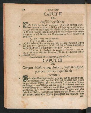Caput II. De duplici Inquisitione