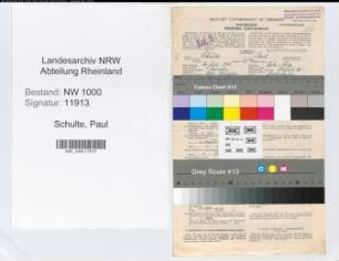 Entnazifizierung Paul Schulte, geb. 16.07.1905 (Bautechniker)