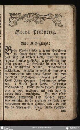 Stara Predyrecż