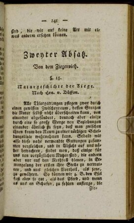 Zweyter Absatz. Von dem Ziegenvieh.