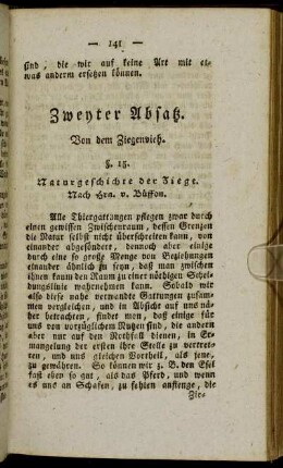 Zweyter Absatz. Von dem Ziegenvieh.