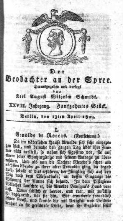 15. Stueck, 13. April 1829