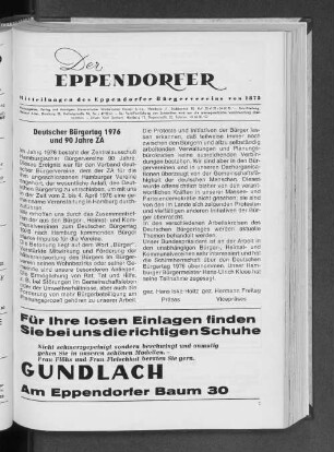 Deutscher Bürgertag 1976 und 90 Jahre ZA