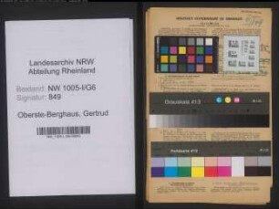 Entnazifizierung Gertrud Oberste-Berghaus , geb. 26.03.1897 (Lehrerin)