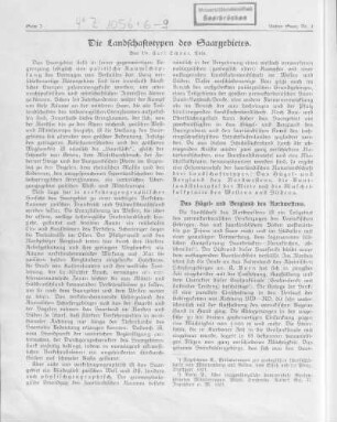 Die Landschaftstypen des Saargebietes.
