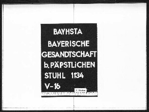 Schriftwechsel mit Maximilian Graf von Preysing, Hofrats-Vizepräsident