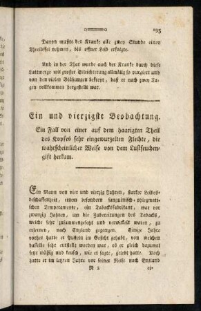 195-201, Ein und vierzigste Beobachtung.