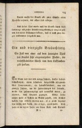 195-201, Ein und vierzigste Beobachtung.