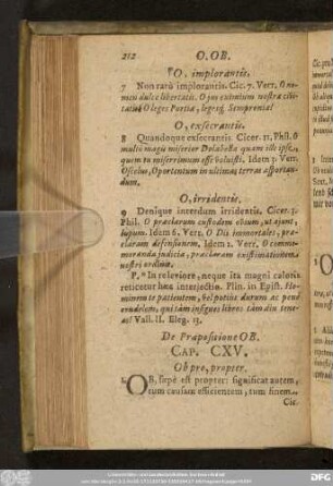De Praepositione Ob. Cap. CXV.