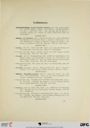 Goldmünzen (Nr. 1-72)