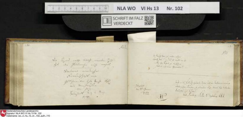 Stammbuch des Johann Christian Wilhelm Schütze aus                            Braunschweig