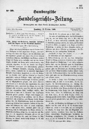 No. 29. 17. Oktober 1868