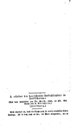Über die herrschende Unkristlichkeit in Volkschulen : (Fortsetzung.)