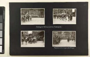 Aufug der Büttner auf dem Spitalplatz; Ansprache des Oberbürgermeister Dr. Luppe