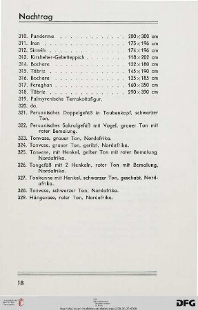 Nachtrag (Nr. 310-329)