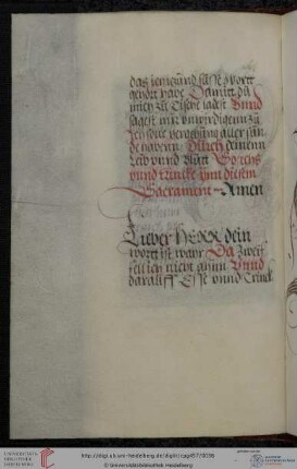 Gebet beim Empfang des Abendmahls