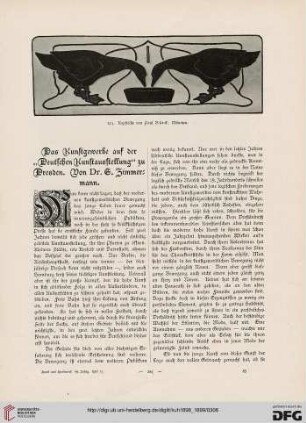 Das Kunstgewerbe auf der "deutschen Kunstausstellung" zu Dresden , [1]