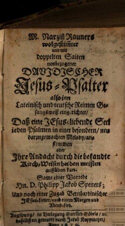 Davidischer Jesus-Psalter : in Reimen