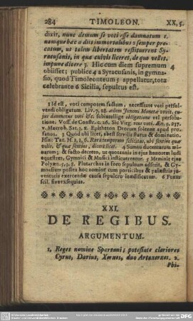 XXI. De Regibus