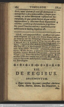 XXI. De Regibus