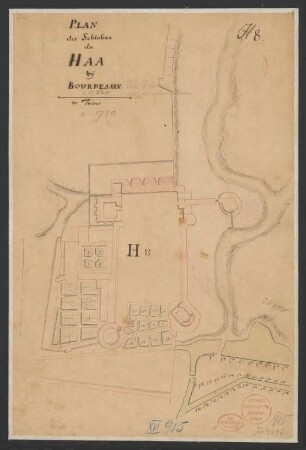 Plan des Schlosses du Haa bey Bordeaux