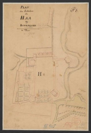 Plan des Schlosses du Haa bey Bordeaux
