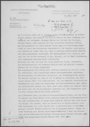 Gaisburg: Visitationsbericht 1963