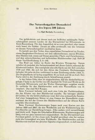 Das Naturschutzgebiet Dornachried in den letzten 300 Jahren