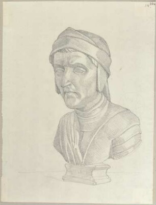 Eine Mamorbüste von einem gewissen Cavaliere Antonio Gallus (Dante?)