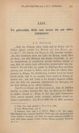 361-382 Die gallicanische Messe vom 4. bis zum 8. Jahrhundert : Fortsetzung