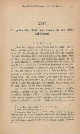 361-382 Die gallicanische Messe vom 4. bis zum 8. Jahrhundert : Fortsetzung