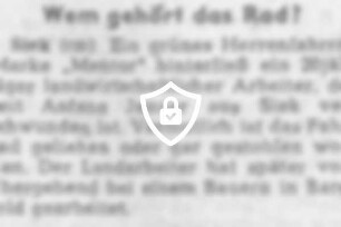 Wem gehört das Rad?