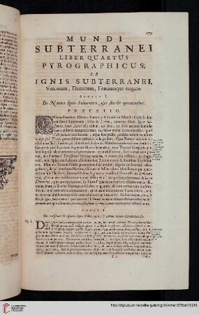 Sectio I: De natura ignis subterranei, ejus situ & opertationibus