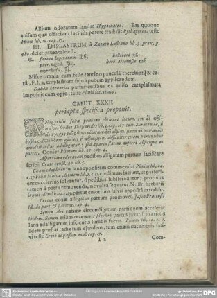 Caput XXXII [XXXIII]. periapta specifica proponit
