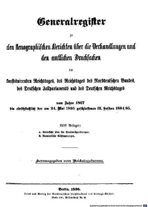Verhandlungen des Reichstages. Stenographische Berichte. 142, 2. 1894/95