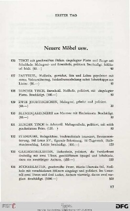 Neuere Möbel (Nr. 126-151)