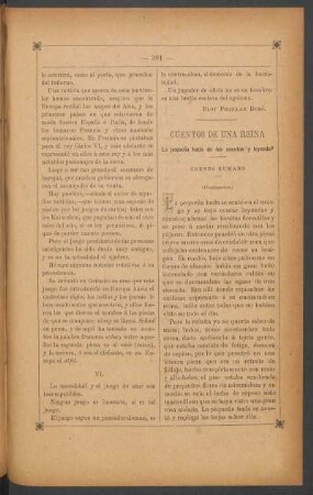 Cuentos de una reina : La pequeña hada de los cuentos y leyendas. Cuento rumano. - (Continuación.)