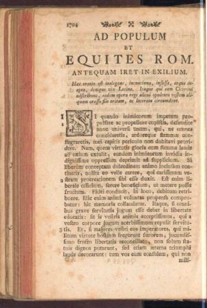 Ad Populum et Equites Rom