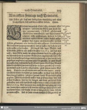 Am eilfften sonntage nach Trinitatis