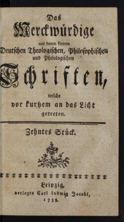 Zehntes Stück